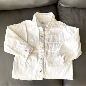 Zara Kids white denim jacket
